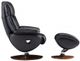 BarcaLounger© Alicia Capri Black Pedestal Recliner and Ottoman-3