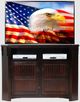 American Heartland Manufacturing Poplar Tall Corner TV Stand-1