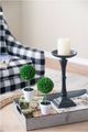 A & B Home 4-Piece Green Faux Topiaries with Cream Pot Set-3