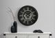 Monarch Specialties Inc. Black 23" Round Wall Clock with Roman Numerals on Black Background and Whit-2