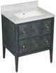 Currey & Company Santos 28" Vintage Navy Vanity with Rectangular Undermount Sink-2