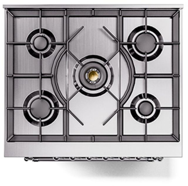 Ilve® Nostalgie II Series 30" Blue Gray Pro Style Dual Fuel Range-3