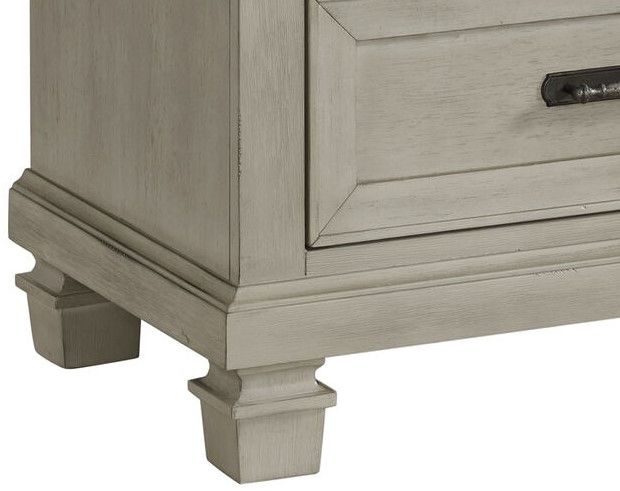 Elements International Farmington Medium Brown/Washed Stone Nightstand-3