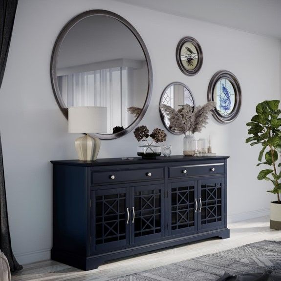 Jofran Inc. Craftsman Navy 70" Media Console-1