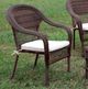 Furniture of America® Barua Dark Brown/Off-White Metal Outdoor Patio Chair-1