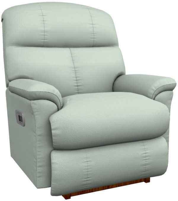 La-Z-Boy® Reed Seafoam Leather Power Rocking Recliner with Headrest and Lumbar-0