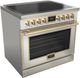 Fulgor Milano® Evoque 400 Series 36” Custom Pro Style Induction Range with Brushed Brass Trim-0