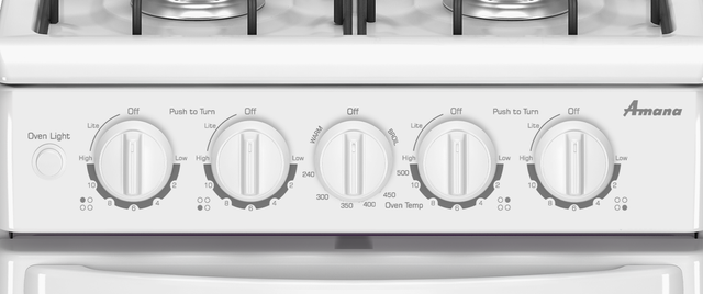 Amana® 20" White Freestanding Gas Range-3