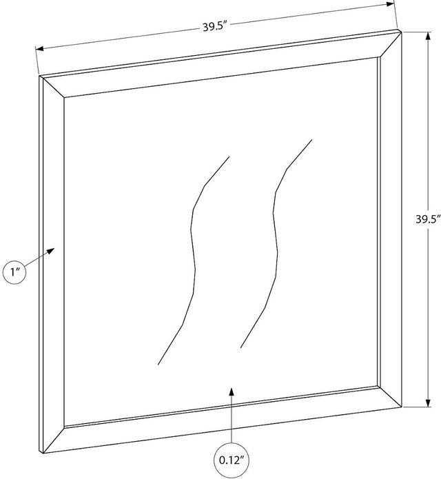 Monarch Specialties Inc. Light Grey/White Wall Mirror-1