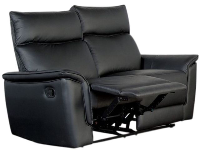Furniture of America® Bienne Black Manual Reclining Loveseat-0