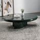 ACME Furniture Ronald Yellowish Brown Coffee Table with Dark Green Base-1