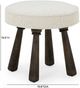 TOV Furniture Pookie Cream/Dark Brown Accent Stool-2