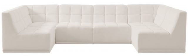 Meridian Furniture Relax 6-Piece Cream 128" Modular Sectional-1