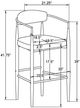 Coaster® Tina 2-Piece Beige/Black Upholstered Bar Stool Set-2