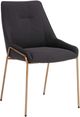 Modus Furniture Sunrise Cyrus Coal/Brushed Bronze Upholstered Dining Chair-0