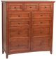 Whittier Wood® Furniture McKenzie Glazed Antique Cherry 11-Drawer Chest-0