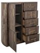 International Furniture Direct Balam Black Gentleman's Chest-5