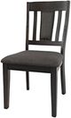 Jofran Inc. American Rustics Black/Brown Upholstered Slatback Dining Side Chair-3