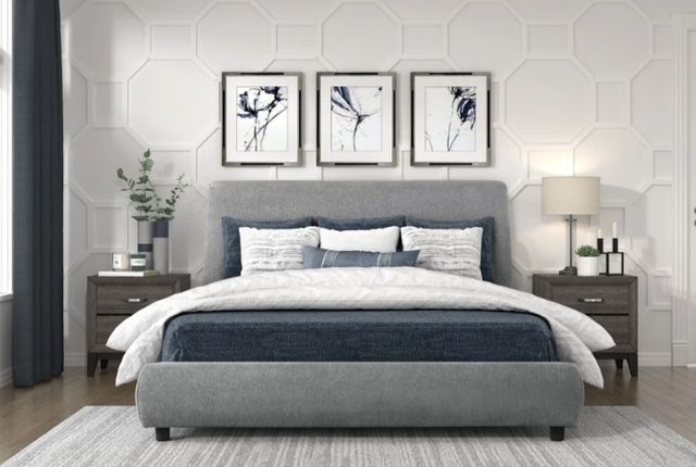 Homelegance® Alford Gray Eastern King Platform Bed-1