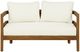 Linon Surfside 2-Piece Beige/Brown Acacia/Fabric Outdoor Conversation Set-2