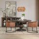 Classic Home Brookside Cocoa Brown 60" Round Dining Table-1