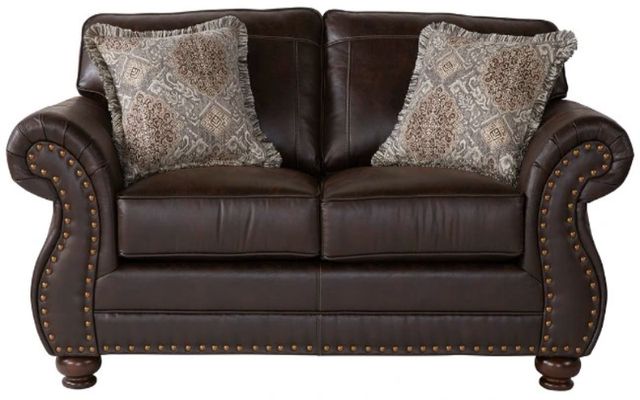 Hughes Furniture® 17400 Ridgeline Brownie Loveseat-0