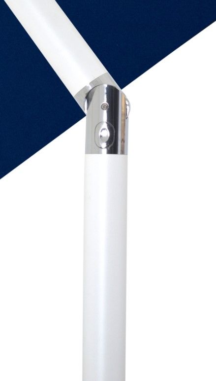 Meridian Furniture Fiji Matte White/Navy Aluminum Outdoor Patio Umbrella and Base-4