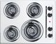 Summit® 24" White Electric Cooktop-0