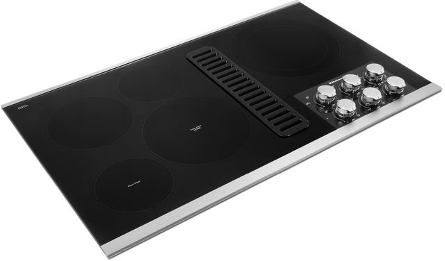 KitchenAid® 36" Stainless Steel Electric Downdraft Cooktop-2