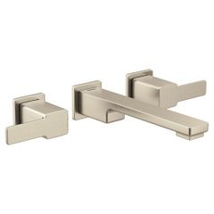 Moen® 90 Degree Brushed Nickel Two-Handle Wall Mount Bathroom Faucet