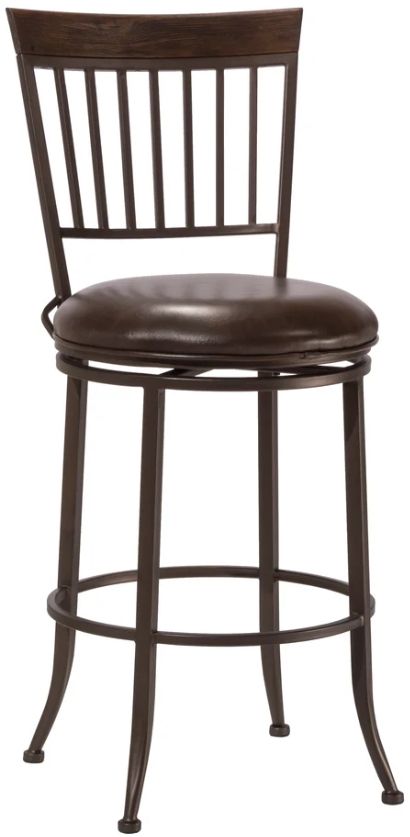 HH2 Home Hawkins Antique Brown Counter Height Stool-0