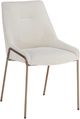 Modus Furniture Sunrise Cyrus Cottage Cheese/Brushed Bronze Upholstered Dining Chair-0