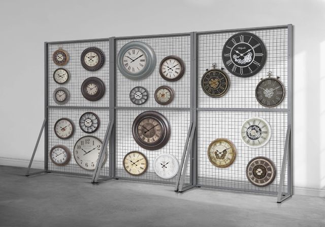 Monarch Specialties Inc. Silver 96" Display Rack Panels for Wall Decor-1