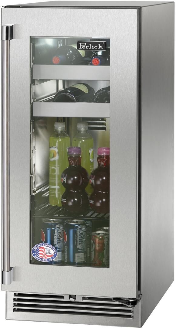 Perlick® Signature Series 15" 2.8 Cu. Ft. Stainless Steel Outdoor Beverage Center-0