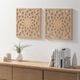 Olliix by Madison Park Lotus Medallion Natural Wood Wall Decor Set-5