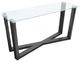 Magnussen Home® Wexler Black Truffle Sofa Table with Clear Glass Top-4