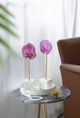 A & B Home 2-Piece Pink/Gold/White Agate Decorative Statuaries Set-4