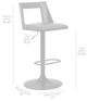 Armen Living Milan Black Adjustable Swivel Bar Stool-4