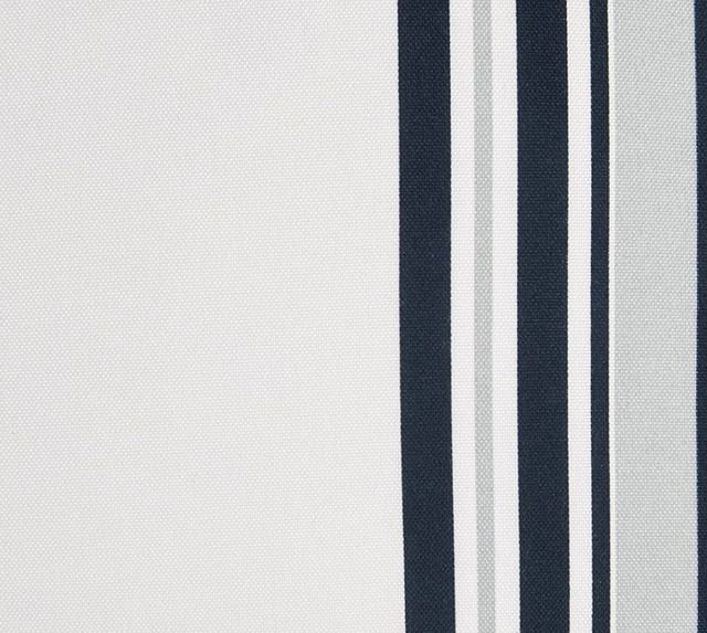 Olliix by Madison Park Newport Black 20x20" Printed Stripe 3M Scotchgard Outdoor Square Pillow-1
