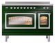 Ilve® Nostalgie II Noblesse 48'' Emerald Green Pro Style Induction Range with Chrome Trim-1