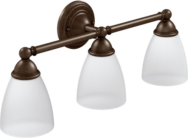 Moen® Brantford™ Oil Rubbed Bronze Three Globe Bath Light-0
