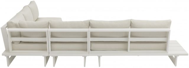 Meridian Furniture Maldives 4-Piece Cream Aluminum/Fabric Outdoor Modular Sectional-1
