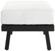 Linon Alora White/Black Aluminum/Fabric Outdoor Ottoman-3