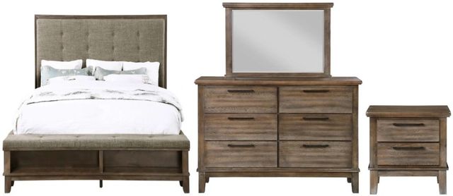 New Classic® Home Furnishings Cagney 4-Piece Vintage Queen Panel Bedroom Set-0