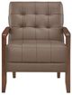 Homelegance® Crafton Brown/Walnut Accent Chair-2