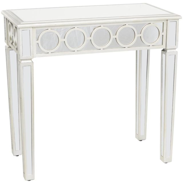 Deco Marche Silver Console Table with Mirror-2
