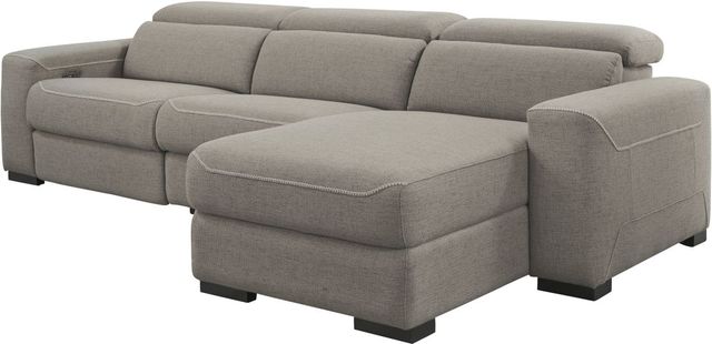 Signature Design by Ashley® Mabton 3-Piece Gray Power Reclining Right-Arm Facing Sectional and Chaise-0