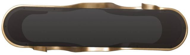Hooker® Furniture Melange Even and Flow Black/Gold Console Table with Smoked Glass Top-3
