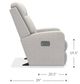 La-Z-Boy® Finley Dove Power Rocking Recliner with Headrest and Lumbar-5