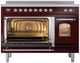 Ilve® Nostalgie II Series 48" Burgundy Pro Style Induction Range-2